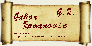 Gabor Romanović vizit kartica